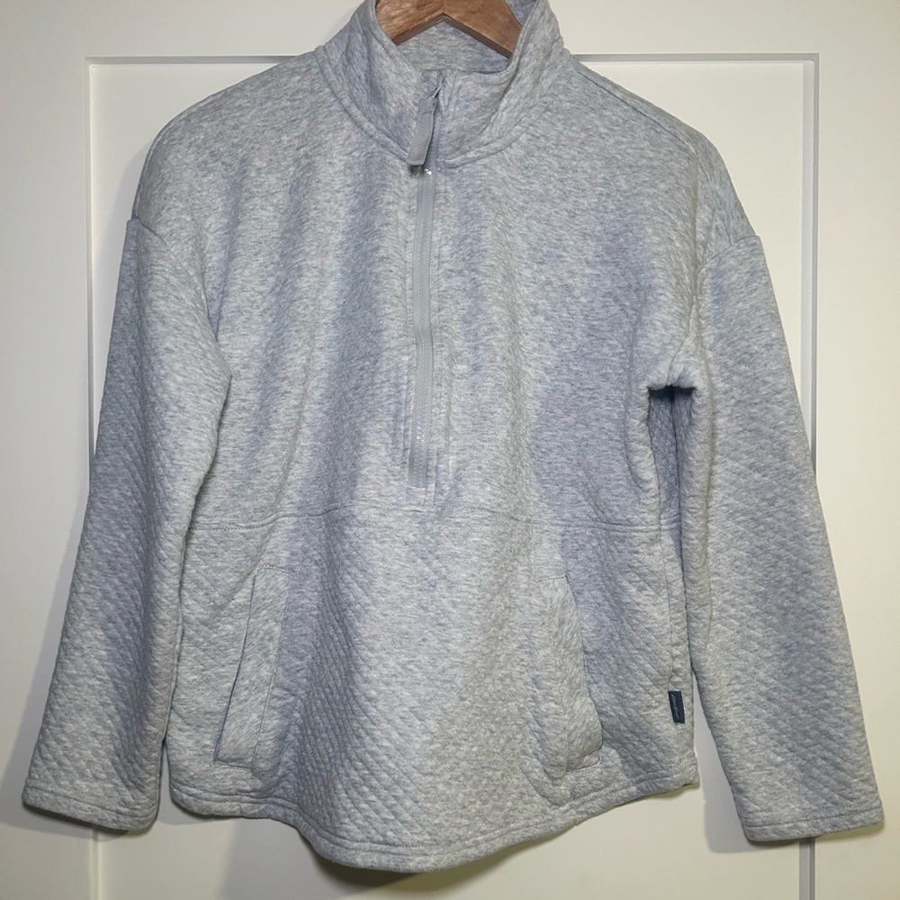Women’s Gray Quarter-Zip Sweater